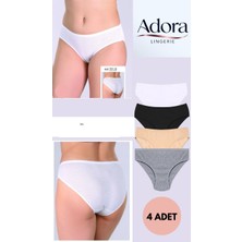 My Dora Lingerie Kadın 4'lü Ekonomik Paket Rahat Slip Külot Karışık Renk 3xl