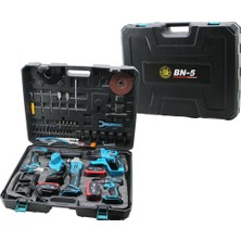 AyrStore Bn5 5pcs Usta Elektrikli Alet Seti Şarjlı 36V 5.0AATKAP Hilti Taşlama Somun Sökme