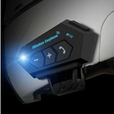 Tastech BT12 Bluetooth 5.0 Motorsiklet Interkom Mikrofonlu Kulaklık Kask Bluetooth Kulaklık