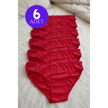 Kadın 6'lı Paket Pamuklu Bikini Külot Esnek Yumuşak Iz Yapmaz Iç Çamaşırı