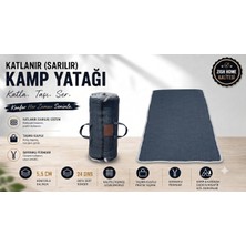 Zish Tekstil Zish Home Flexi Katlanır Kamp Yatağı, 5 cm 24 DNS Sünger Yatak, Karavan, Çadır, Misafir, Yer, Bağ, Bahçe, Yazlık Yatağı, Anne Yanı, Deprem, Taşınabilir Şilte, Araç İçi Minder