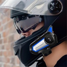 Tastech BT31 Intercom Su Geçirmez Fenerli Bluetooth Motorsiklet Kulaklığı Motosiklet Interkom Kask Kulaklık