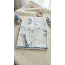 Berço Baby %100 Pamuklu Piko Kenarlı Bebek Müslin Örtü & Pike 80 X90 cm