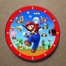 Bsb  Temalı Magnet Saat Buzdolabı Süsü Duvar Saati 10,5cm MS9035