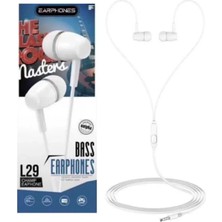 Hace Bazaar L29 Plaatoon Bass Earphones Kulaklık Beyaz