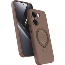 Techaks Poco X8 Pro Kılıf M-Safe Şarj Özellikli Standlı Tchs Samara Kapak - Desert Gold