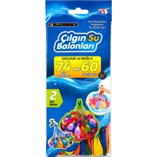 Vuhhuu Kendiliğinden Bağlanan Çılgın Su Balonları 74 Adet Hızlı Dolum Aparatlı 60 Saniye Yaz Eğlencesi