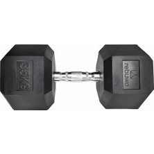 Rebuwo Hex Altıgen Kauçuk Kaplı Dambıl 35 kg 1 Adet