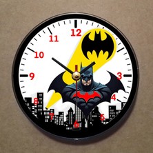 Bsb Batman Temalı Magnet Saat Buzdolabı Süsü Duvar Saati 10,5cm MS9034