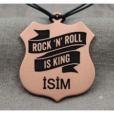 Yerlikaya Bakır Rock N Roll Is King Sembol Saf Bakır Kolye