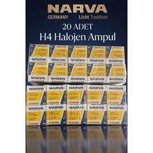 Arvonx 20 Adet Narva 12V H4 43T 60W 55W Far Ampulu