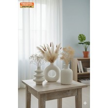 Nonno Dekor 3'lü Minimal Set Iskandinav Tarzı Bohem Vazo Hediyelik Pinterest Pampas Vazosu Set Dekoratif Obje