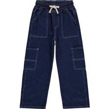 Civil Boys Kontras Dikişli 6-9 Yaş Pantolon - Mavi