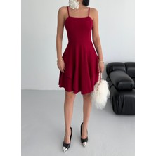 Alfudo Moda Collection Ince Askılı Eteği Kat Detay Abiye Mezuniyet Elbisesi
