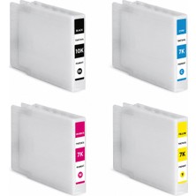 Epson T9074XXL-T9073XXL-T9072XXL-T9071XXL Pigment Muadil Kartuş Seti Ekstra Yüksek Kapasiteli 7k WF-6090DW Yazıcı Uyumlu