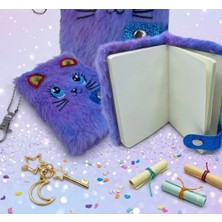Elit Mor A7 Peluş Mini Defter Anahtarlık