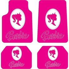 Oem Barbie Tasarımlı Dijital Baskılı Pembe 4 Parça Üniversal Halı Paspas Seti