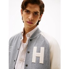 Tommy Hilfiger Erkek Gri Tommy Hilfiger Mıx Medıa Varsıty Bo, P01 Gri Erkek Ceket