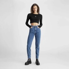 Calvin Klein Kadın / Kız Mavi Calvin Klein Authentıc Slım Straı, 1A4 Mavi Kadın Kot Pantolon