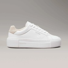 Calvin Klein Kadın / Kız Beyaz Calvin Klein Ff Cupsole Lace Up W, 0lı Beyaz Kadın Spor Ayakkabı