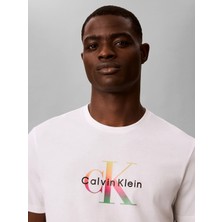 Calvin Klein Erkek Beyaz Calvin Klein Ss 20S Ck PRIDE26 Gr, Yaa Beyaz Erkek T-Shirt