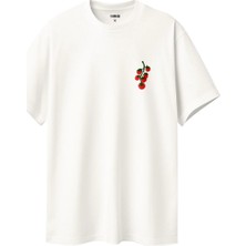 Premium Oversize %100 Pamuk Unisex Baskılı Tişört Tomato Bunch