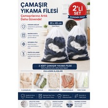 TBY Shop 2 Adet Lüx 60X80 Perde ve Çamaşır Yıkama Filesi - Hassas Çamaşırlar Için Yıkanabilir Koruma Filesi