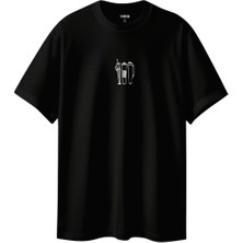 Premium Oversize %100 Pamuk Unisex Baskılı Tişört Not Before Coffee