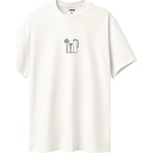 Premium Oversize %100 Pamuk Unisex Baskılı Tişört Morning Crew