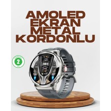 Hace Bazaar Şık Metal Kasa ve Değiştirilebilir Kordonlarla SW80 Smaartwatch
