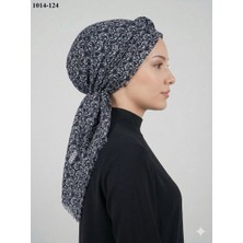 Eyfel Eşarp Eyfel Desenli Dimi Pamuk Eşarp (Siyah - Beyaz Serisi) 1014-124