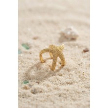 Shekka Gold Renk Deniz Yıldızı Model Kadın Yüzük