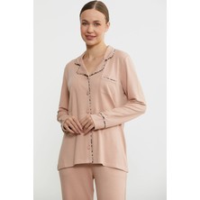 Larimar Sementa 76444 Düz Renk Gömlek Model Pijama Takım