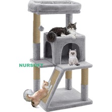 Empressco Teraslı Yuvalı Kedi Tırmalama Evi, Eğlence ve Konfor Için Tasarlandı