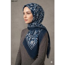 Huzurlu İpek Huzurlu Ipek Desenli Flamlı Pamuk Eşarp 1021-117