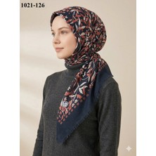 Huzurlu İpek Huzurlu Ipek Desenli Flamlı Pamuk Eşarp 1021-126