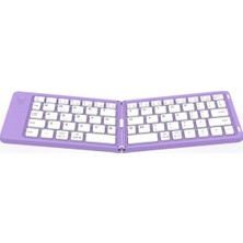 Tastech Katlanabilir Bluetooth Klavye Ultra Ince Taşınabilir Cep Boyutu Şarj Edilebilir Kablosuz Seyahat Klavyesi Ios Android Windows ile Uyumlu Akıllı Telefon Tablet iPad iPhone Dizüstü Bilgisayar Için