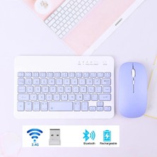 Tastech Bluetooth + USB Wireless Klavye Mouse Seti Sessiz Şarjlı Bt+Usb Mouse & Keyboard Set