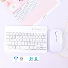 Tastech Bluetooth + USB Wireless Klavye Mouse Seti Sessiz Şarjlı Bt+Usb Mouse & Keyboard Set