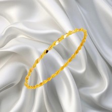 LEVA GOLD Ikili Burma Sarı Gümüş Bilezik 10 gr