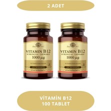 Solgar Vitamin B-12 1000MCG 100 Tablet (2 Adet)