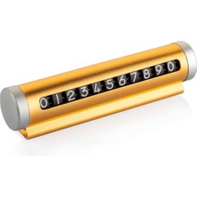 3b Trend Lüx Gold Torpido Üstü Park Numaratörü Silindir Tasarım Araç Içi Telefon Numarası