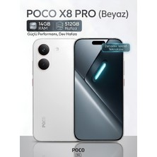Poco X8 Pro 512 GB 14 GB Ram (Poco Türkiye Garantili) Beyaz