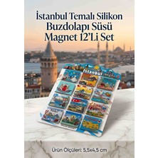 Wolawood İstanbul Temalı 12'li Toptan Magnet Buzdolabı Süsü Hediyelik Hatıra Seti Turistik Souvenir Koleksiyonu Yerli ve Yabancı Misafirler İçin Şık Hediye Paketi
