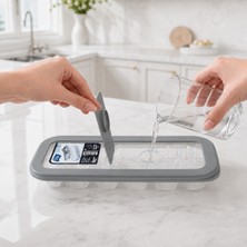 Sariva Home Kapaklı Silikon Buzluk 12 Bölmeli Kolay Doldurulabilir Buz Küpü Kalıbı