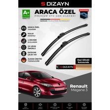 Drs Tuning S-Dizayn Renault Megane 3 Ön Cam Silecek Seti 2009-2016 Premium Araca Özel 60-40 cm  A+ Kalite