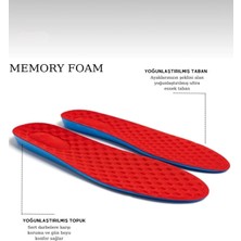 Liger Memory Foam Ayakkabı Tabanlığı Ortopedik Spor Düz Tabanlık Topuk Dikeni Boy Yükseltici Kırmızı