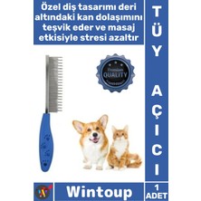 Wintoup #tüyaçıcı Ergonomik Kauçuk Sap Metal Bakım Masaj Etkili Profesyonel Dişli Kedi Köpek Tüy Açıcı Tarak