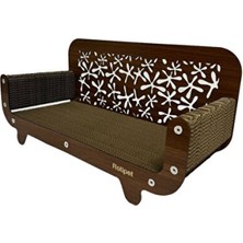 Empressco Karton Kedi Tırmalama Desenli Koltuk Ceviz 59X30X25CM