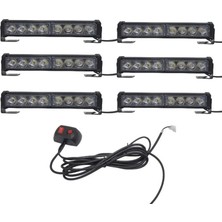 Drs Tuning 6'lı 48 LED Çakar Lamba Kırmızı-Kırmızı 12-30V / LAPA545-3